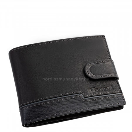 Usnjena denarnica v darilni škatli črna SGG09/T