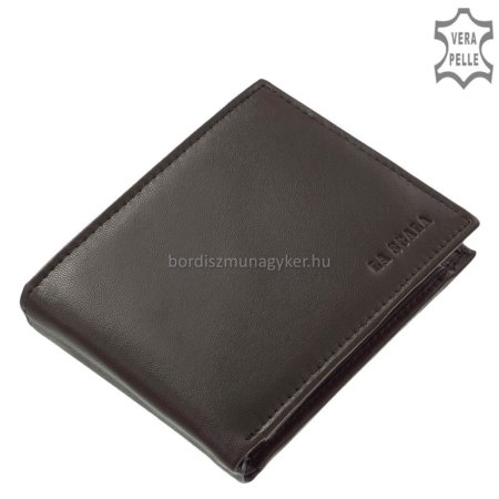 Moška usnjena denarnica La Scala ANG11 / A črna