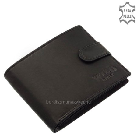 Leather wallet for men WILD BEAST black SWB6002L / T