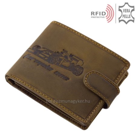 Kožená peněženka tvar-1 auto se vzorem RFID A2AR08 / T