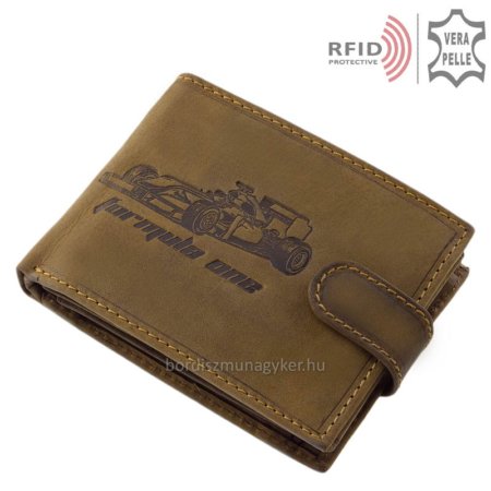 Leather wallet shape-1 car with pattern RFID A2AR1021 / T