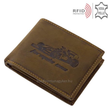 Leather wallet shape-1 car with pattern RFID A2AR1021