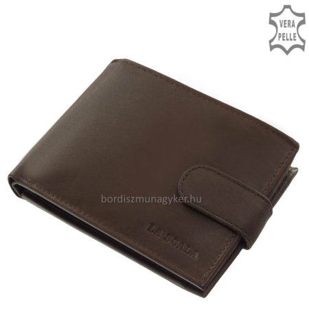 Leather wallet La Scala ANM24 dark brown