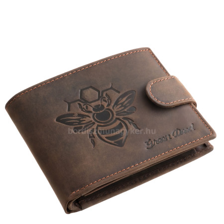 Kožni novčanik s uzorkom pčelara GreenDeed BEEK1021/T smeđi