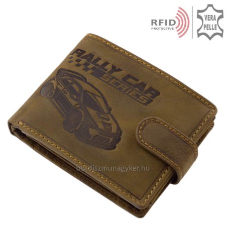 Kožni novčanik za rally automobile s uzorkom RFID A3AR08 / T