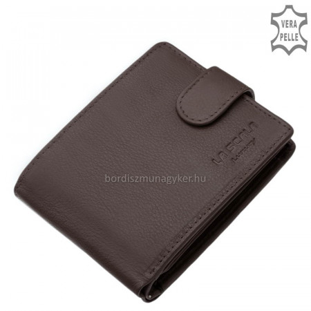 Leather wallet with RFID protection brown ACL1021/T