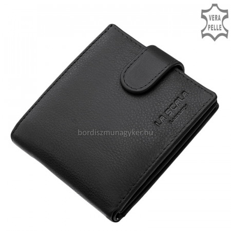 Leren portemonnee met RFID-bescherming zwart ACL5641/T
