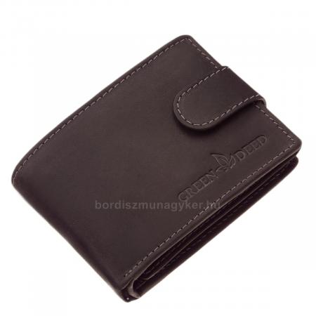 Bőr pénztárca RFID védelemmel fekete ADL102/T