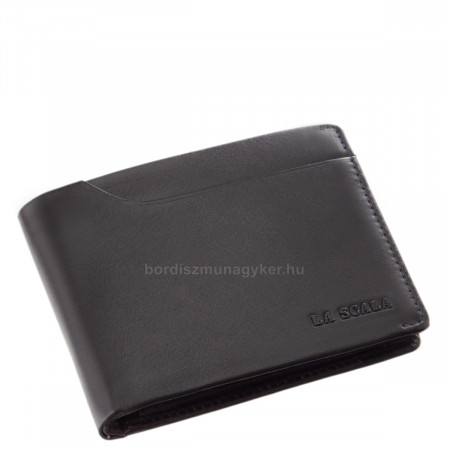 Leather wallet with RFID protection black AST1021