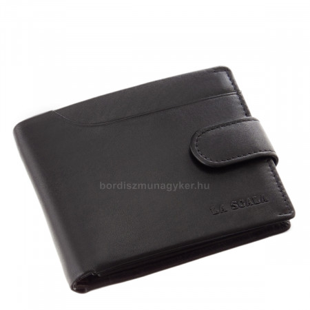 Leren portemonnee met RFID-bescherming zwart AST6002L/T