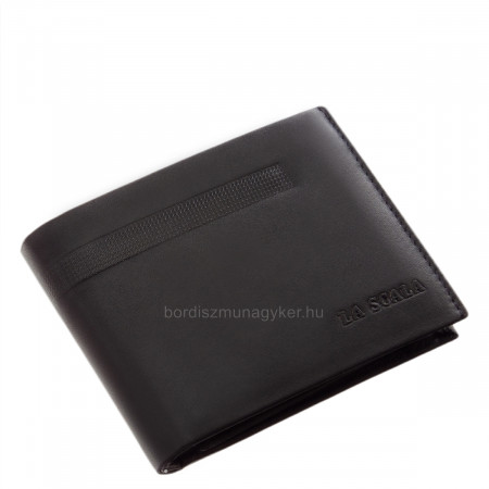 Usnjena denarnica z RFID zaščito črna DVI102