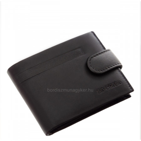 Leather wallet with RFID protection black DVI102/T
