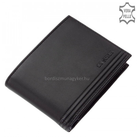 Leather wallet with RFID protection black La Scala TGN1021