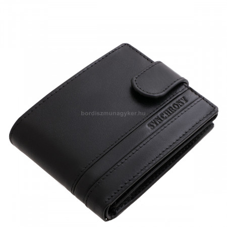 Portofel din piele cu protectie RFID negru RG102 / T