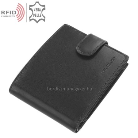 Кожен портфейл с RFID защита черен RG6002L / T