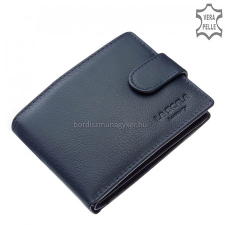 Usnjena denarnica z RFID zaščito modra ACL09/T
