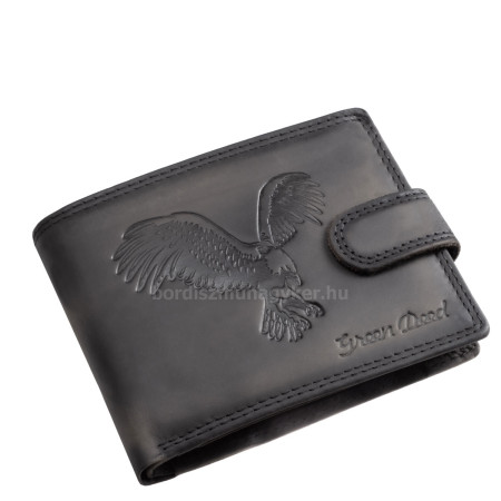 Bőr pénztárca sas mintával GreenDeed SPF1021/T fekete