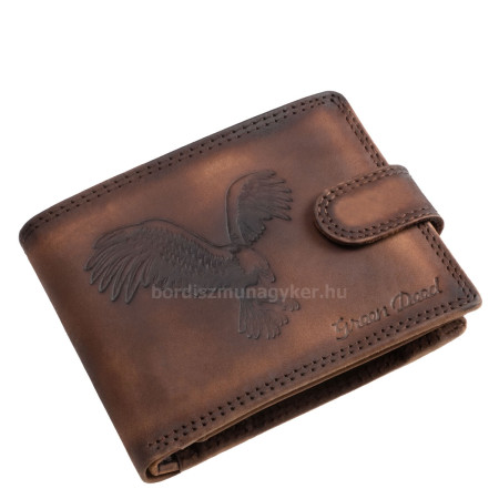Leren portemonnee met adelaarsmotief GreenDeed SPF1021/T lichtbruin