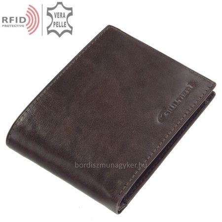 Kožená peňaženka tmavo hnedá Giultieri RF09