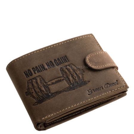 Bőr pénztárca súlyzó mintával GreenDeed BODY1021/T barna