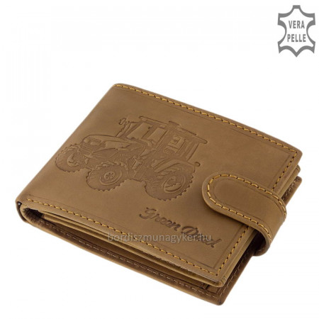 Leather wallet with tractor pattern for men RFID VTRAK6002L / T