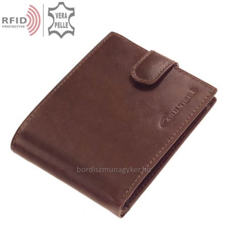 Kožená peněženka světle hnědá Giultieri RF09 / T