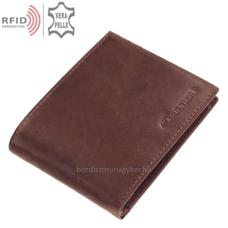 Leather wallet light brown Giultieri RF09