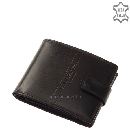 Corvo Bianco Luksusowy skórzany męski portfel CBS6002L/T czarny