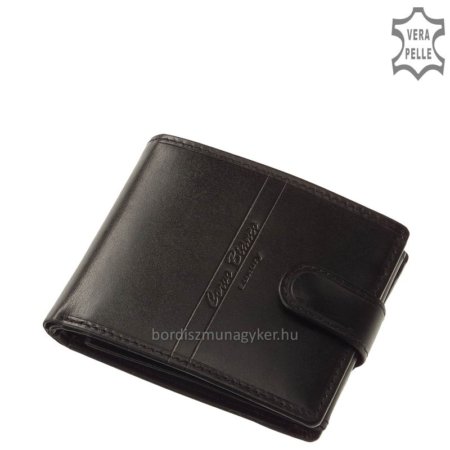 Portefeuille homme en cuir de luxe Corvo Bianco RFID RCBS6002L / T noir