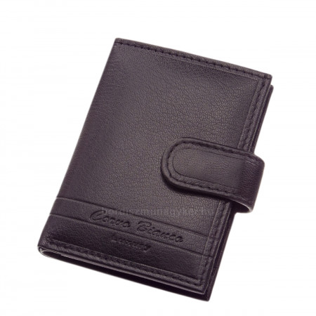 Corvo Bianco Luxus-Kartenetui aus Leder schwarz CBL808/T