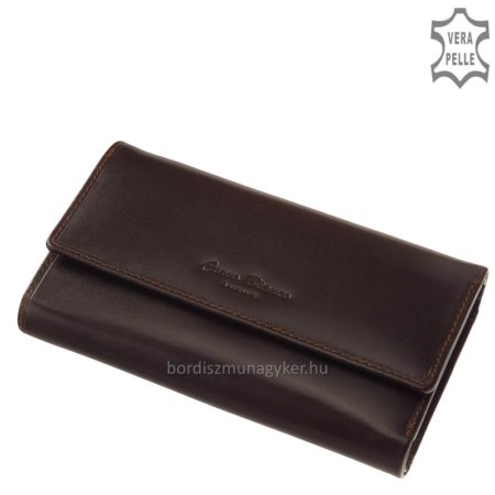Luxusní dámská peněženka Corvo Bianco tmavě hnědá CBS602