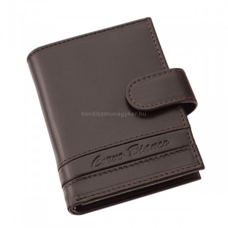 Porte-cartes en cuir Corvo Bianco avec insert à rayures RFID noir RCCS808/T