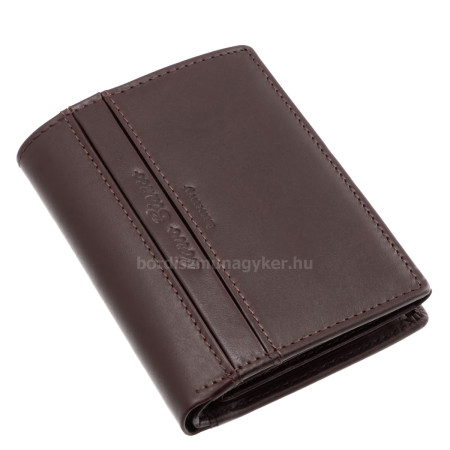 Csíkbetétes Corvo Bianco elegáns férfi irattartó pénztárca barna CBF3073