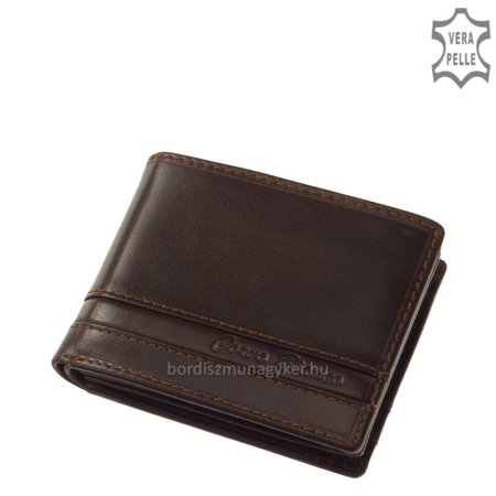 Pánska peňaženka Corvo Bianco s pruhmi hnedá CCS102