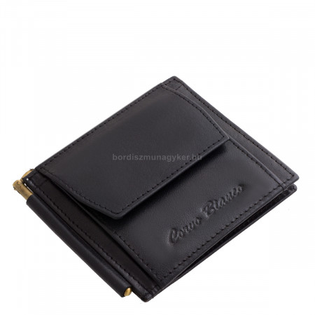 Élégant portefeuille dollar homme Corvo Bianco RFID noir RCCS91