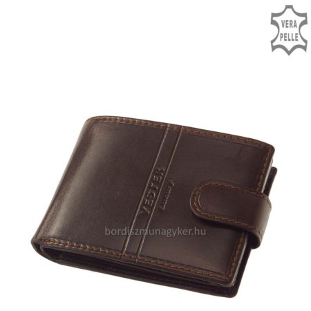 Stylish Vester leather men's wallet dark brown VF102 / T
