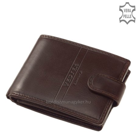 Exkluzivní pánská kožená peněženka Vester tmavě hnědá VO102 / T