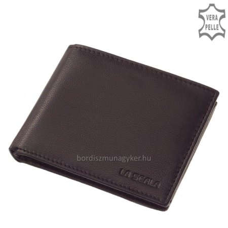 Moška usnjena denarnica s stikalom DG06 / A črna