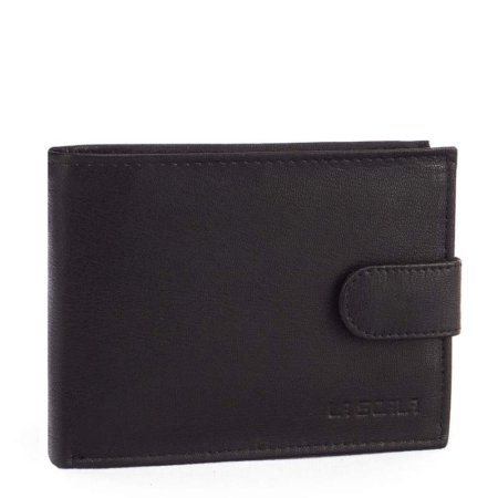 Pánská kožená peněženka se spínačem DG06 černá