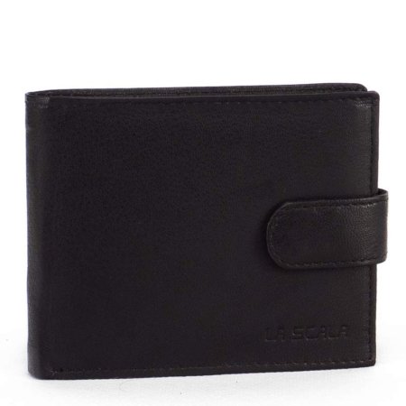 Men's leather wallet with switch DG08 black