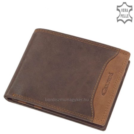 Pánská kožená peněženka hnědá Giultieri COM67