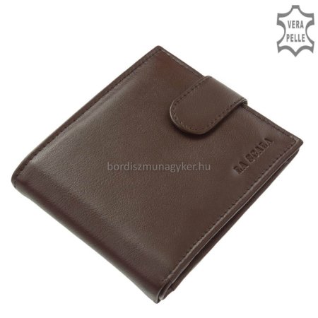 Men's leather wallet La Scala ANG43 brown