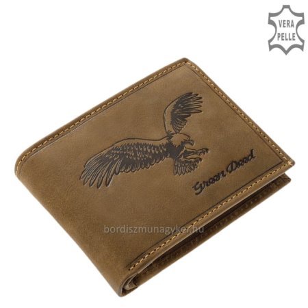 Men's leather wallet with eagle pattern RFID SASR1021