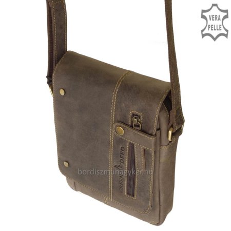 Sac en cuir homme GreenDeed 297S marron foncé