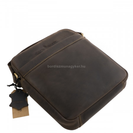 Borsa da uomo in pelle GreenDeed 926 marrone scuro