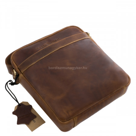 Borsa da uomo in pelle GreenDeed 926V marrone chiaro