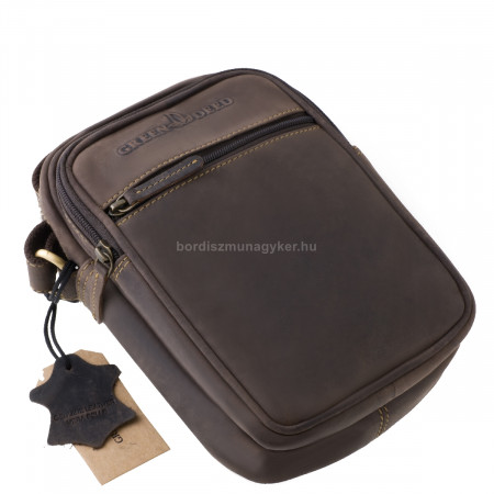 Men's leather bag GreenDeed 961 dark brown