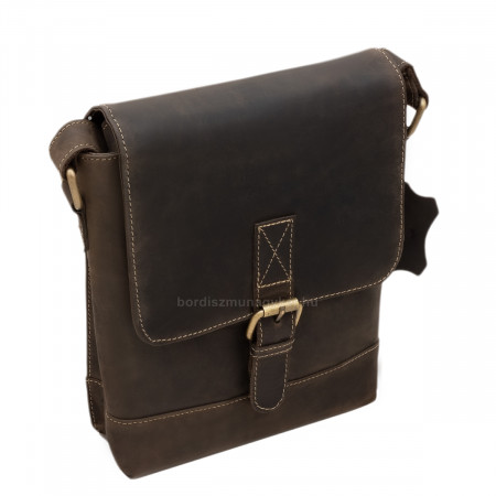 Men's leather bag GreenDeed TMN9 dark brown
