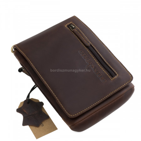 Férfi bőr táska sportosan elegáns GreenDeed FIR02C sötétbarna