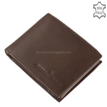 Férfi pénztárca díszdobozban barna GreenDeed CVT1021